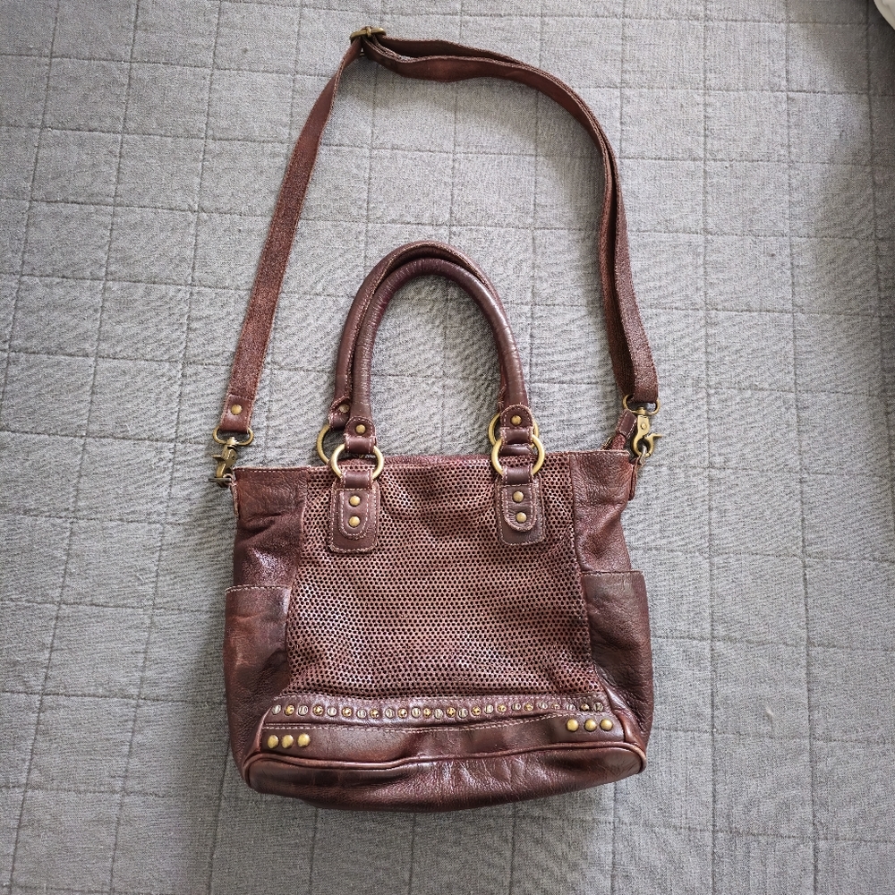 ✨️ Amsterdam Heritage crossbody hobo bag wine brown leather purse